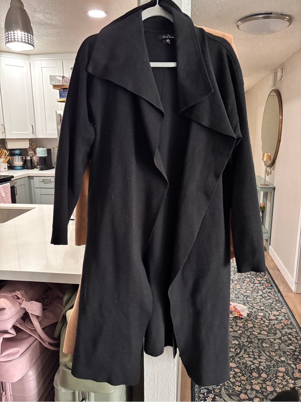 Classic Black and tan women’s  Open-Front Coat two coats!